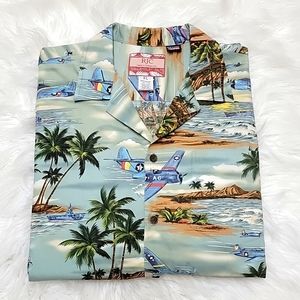 RJC | Vintage Hawaiian Island Military Airplane Shirt